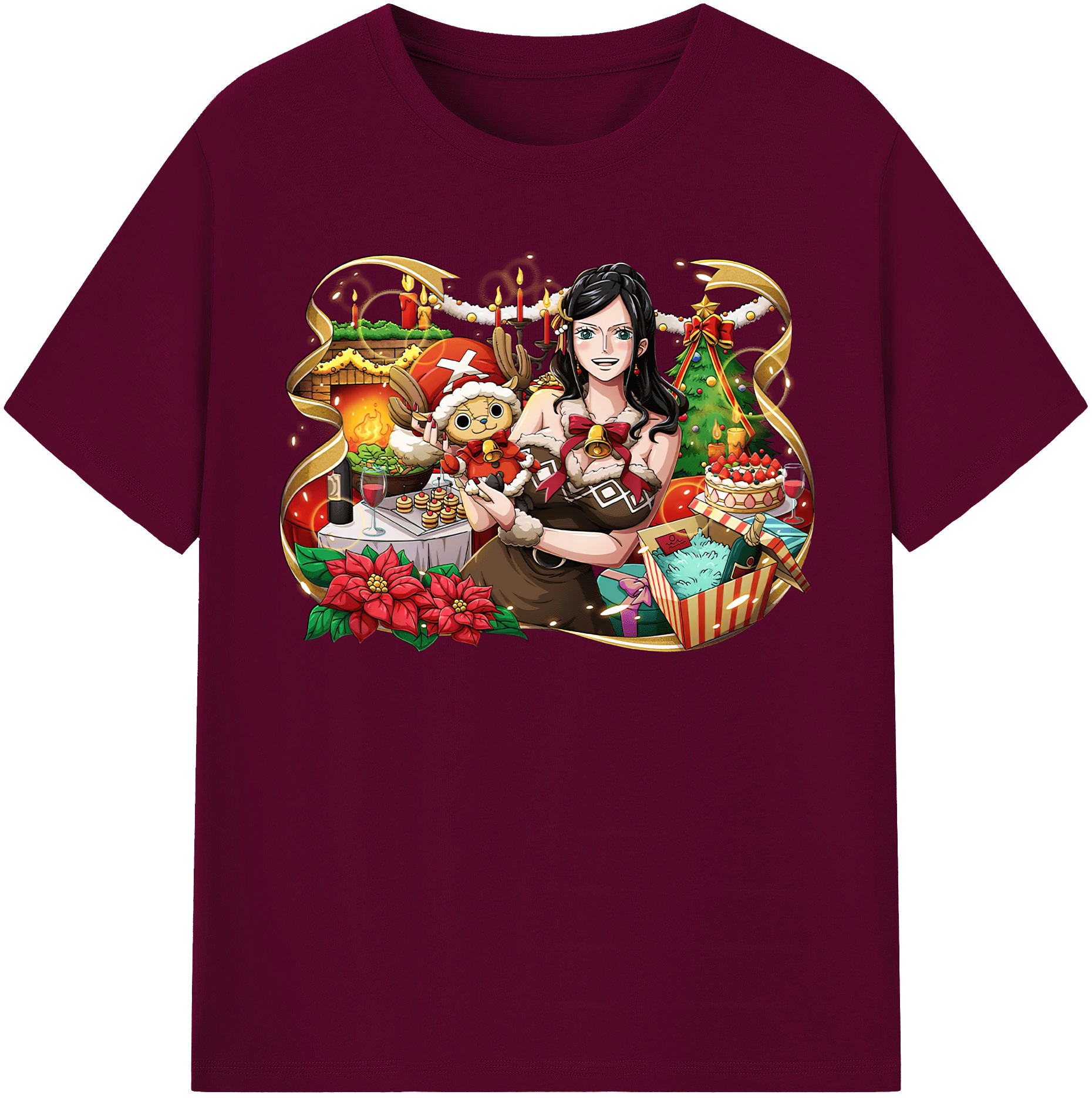 ワンピース ニコ・ロビン ONE PIECE Nico Robin レディースカジュアルプリントTシャツ（綿100％）